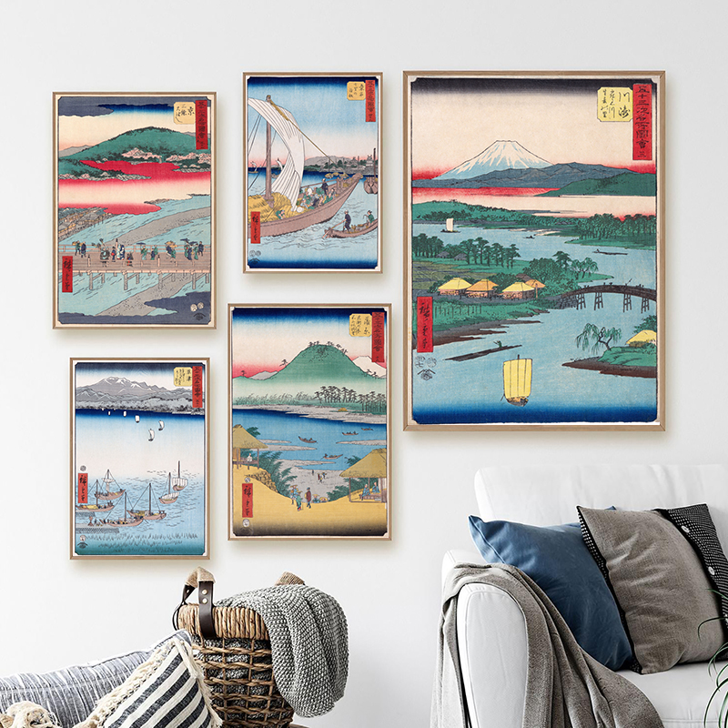 Japanese Lifestyle Home - Japanese Traditional Landscape Poster Canvas Art