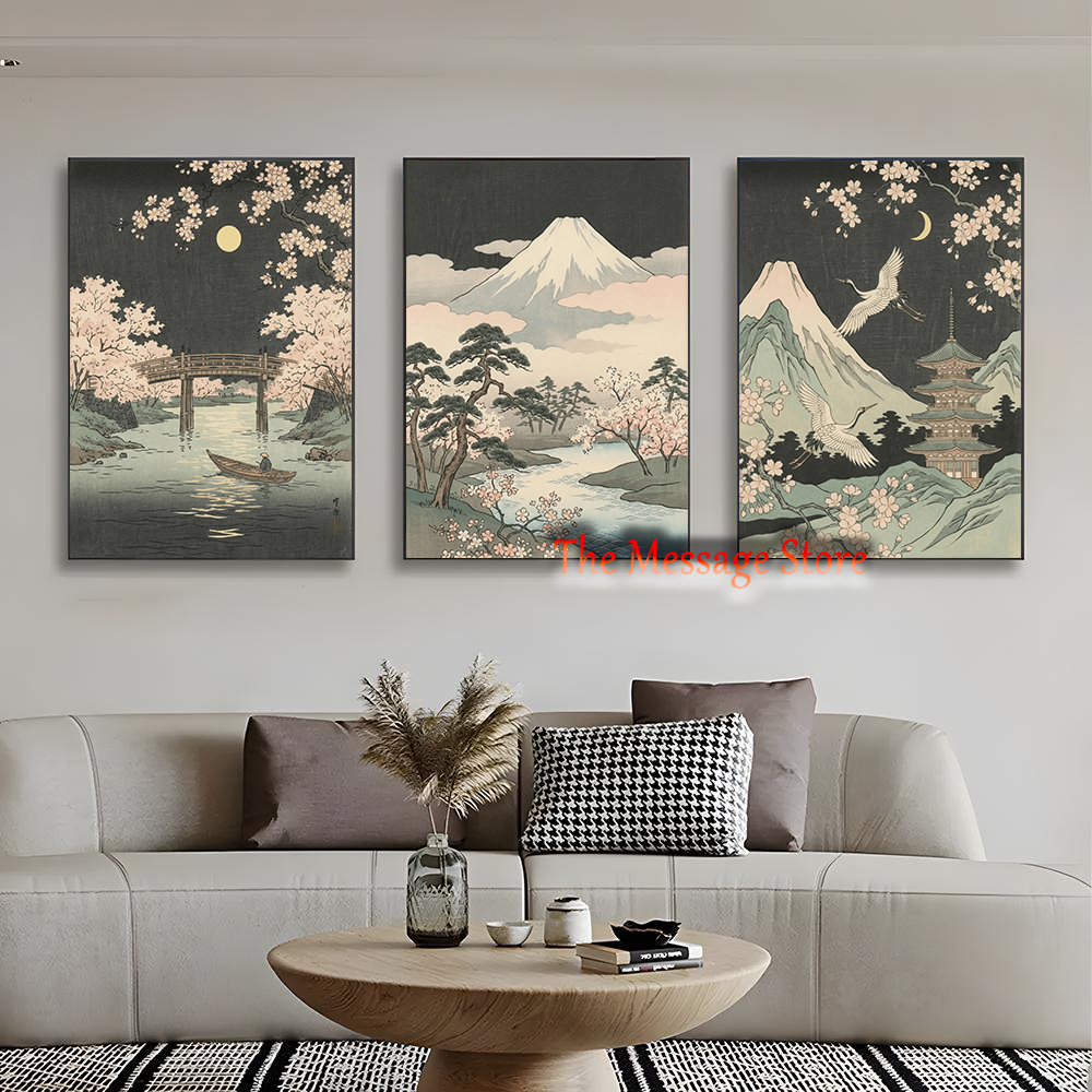 Japanese Cherry Bloom Fuji Riv - Japanese Lifestyle Home 리뷰 및 가격