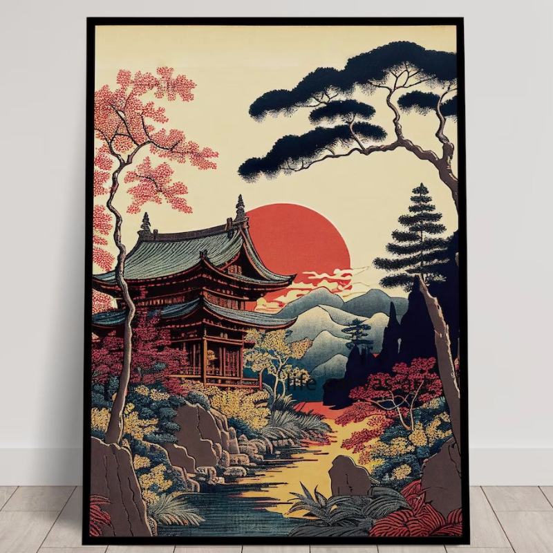 Vintage Japanese Style Ukiyo-e - Japanese Lifestyle Home 리뷰 및 가격