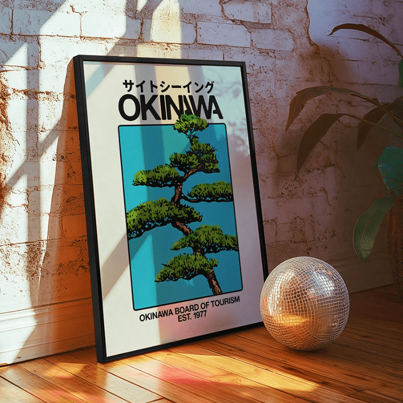 1 Piece of Okinawa Retro Mural - Japanese Lifestyle Home 리뷰 및 가격