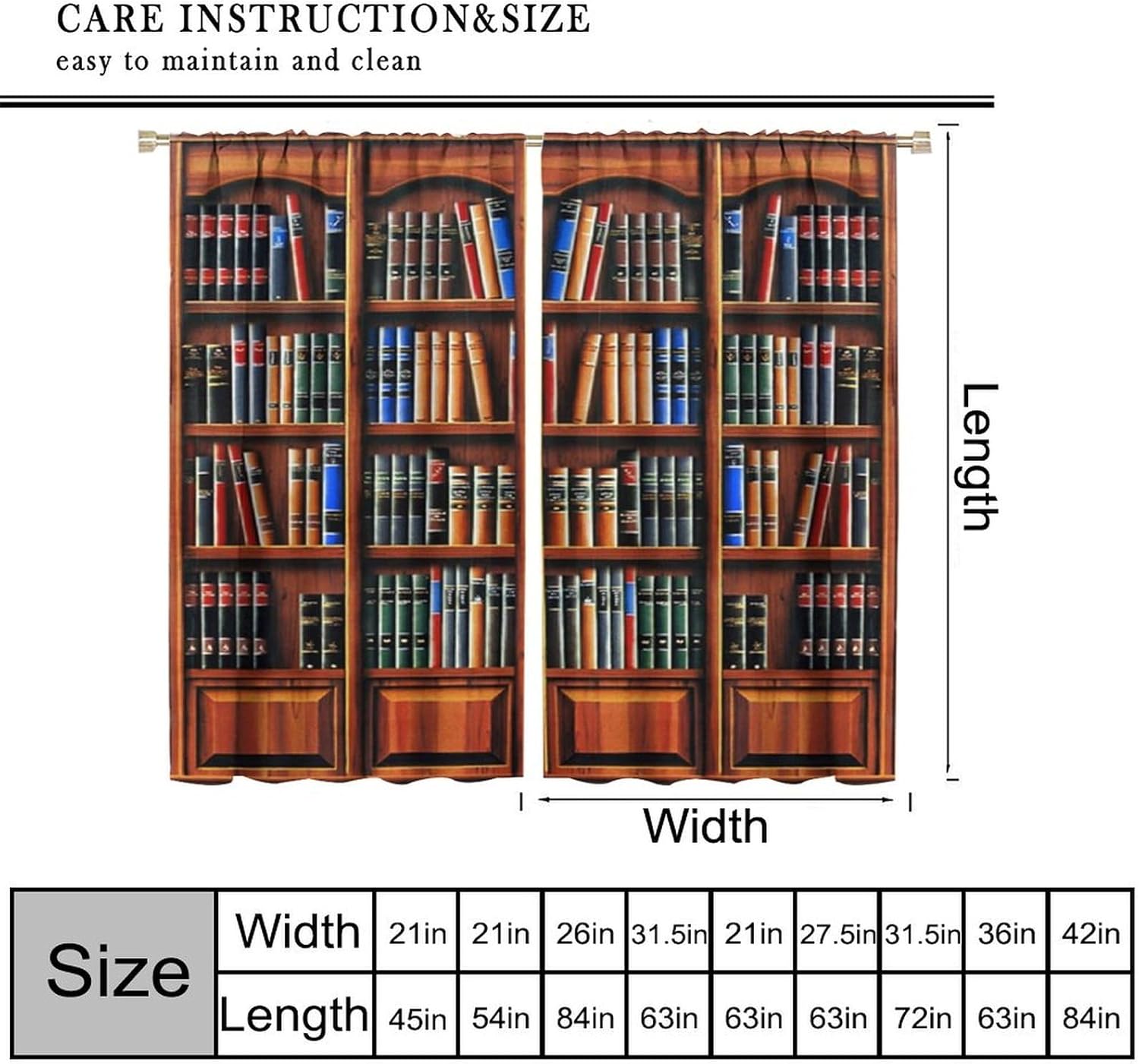 Retro Bookcase Curtains,Vintag - Japanese Lifestyle Books 리뷰 및 가격