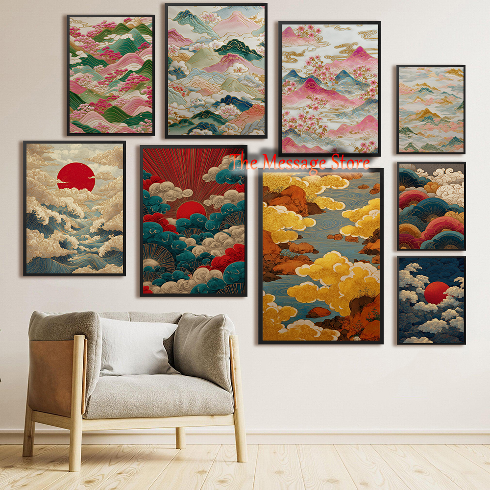 Japanese Landscape Abstract Go - Japanese Lifestyle Home 리뷰 및 가격
